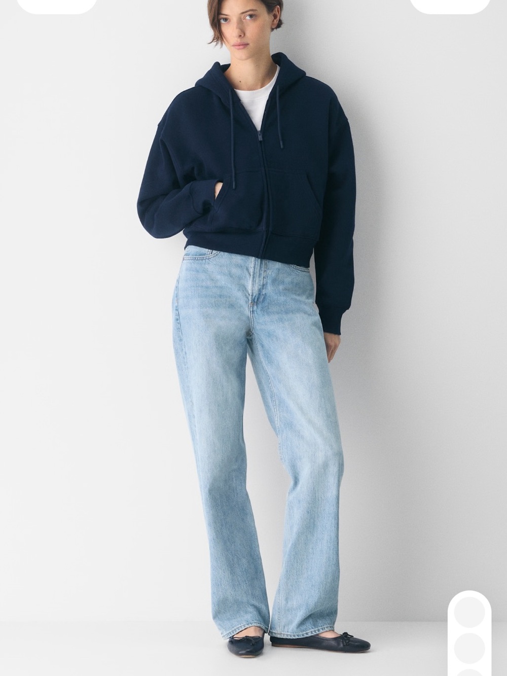 Aritzia Cozy Sweatfleece Boyfriend Boxy Zip Hoodie